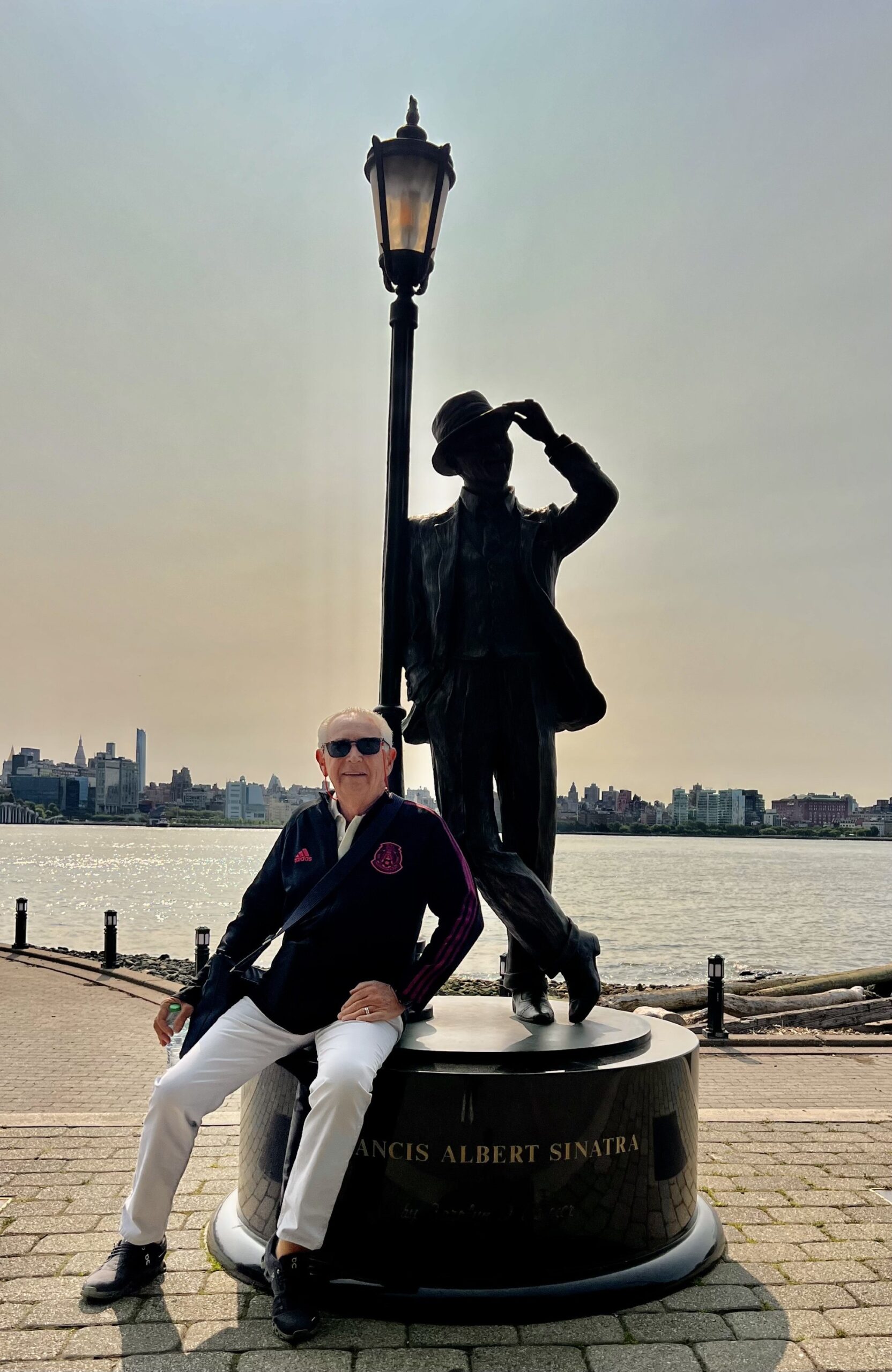 Len Gross hiking up Moreno Glacier in Patagonia